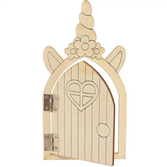DIY Unicorn Wooden Fairy Door