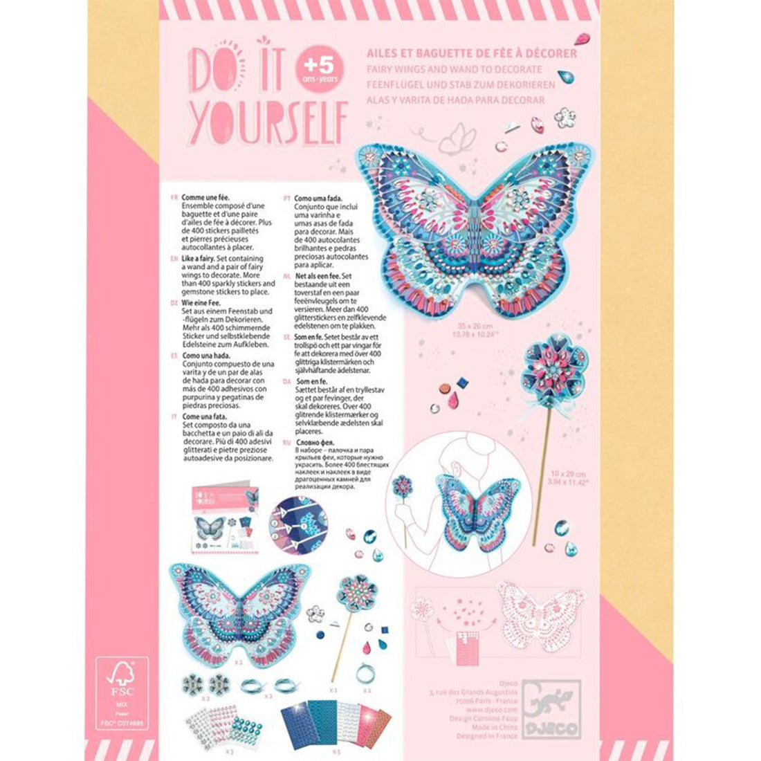 Do It Yourself Like a Fairy Wings & Wand Set