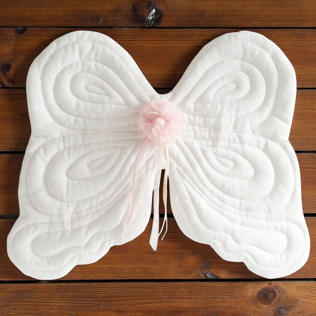 Dress Up White Linen Fairy Wings