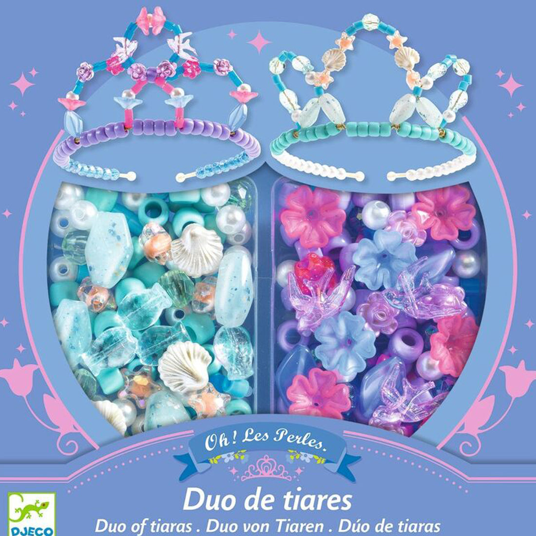 Duo of Tiaras Blue & Purple Bead Kit
