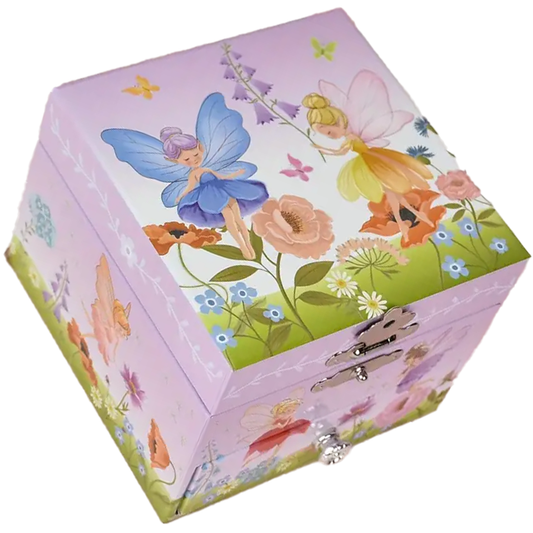 Enchanted Flower Fairy Friends Small Musical Jewellery Box