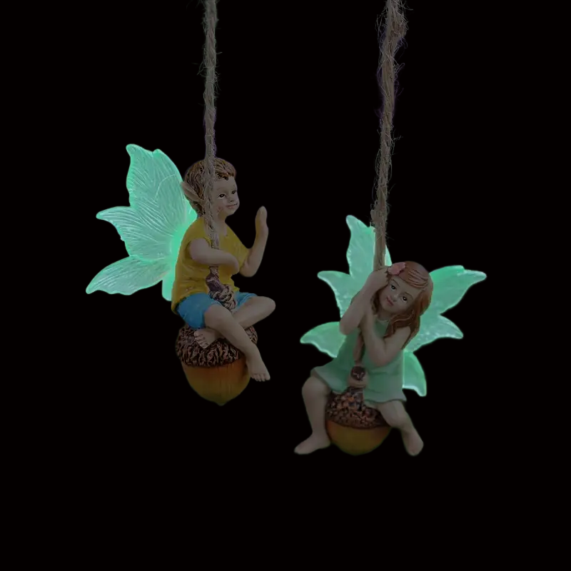 Fairies Swinging on an Acorn