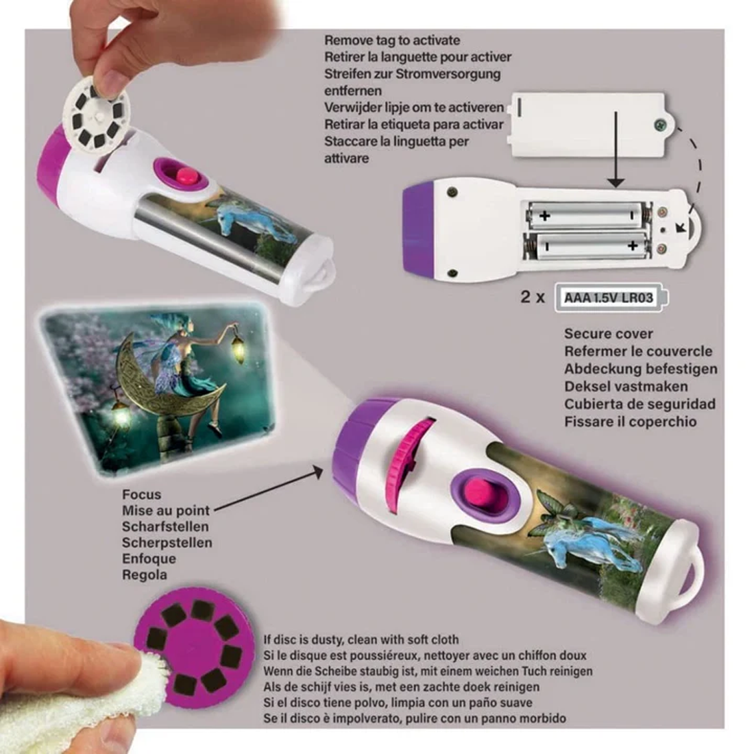 Fairy and Unicorn Projector Torch