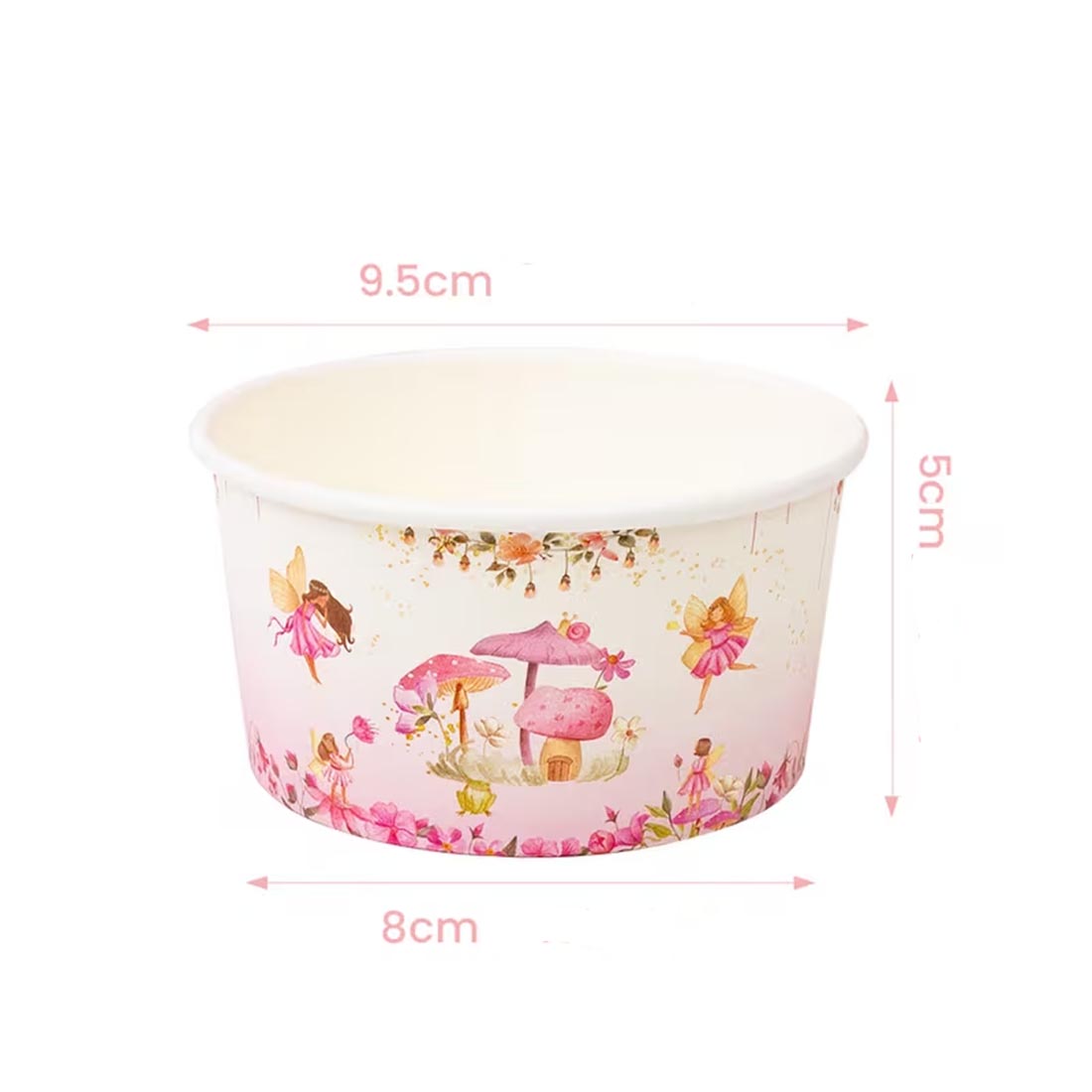 Fairy Birthday Paper Bowl Ice Cream Cup Snacks Chips 5pk
