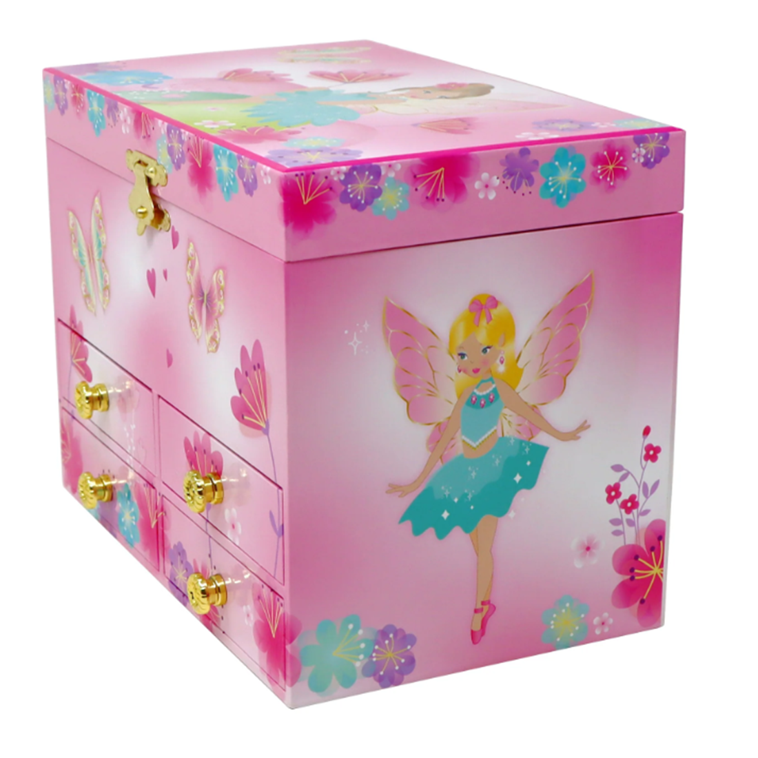 Fairy Butterfly Friends Large Musical Jewellery Box