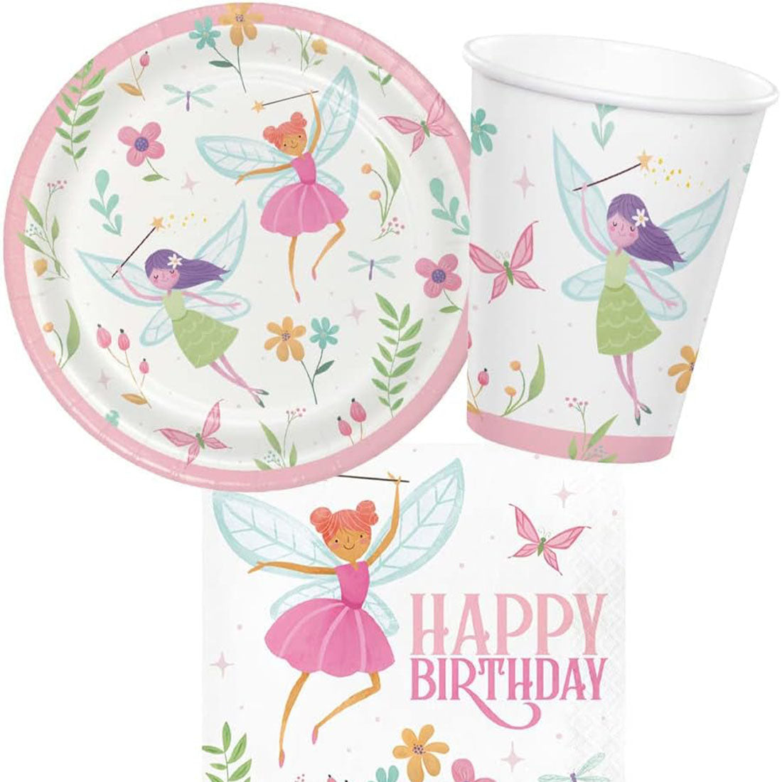 Fairy Forest Paper Party Cups (x8)