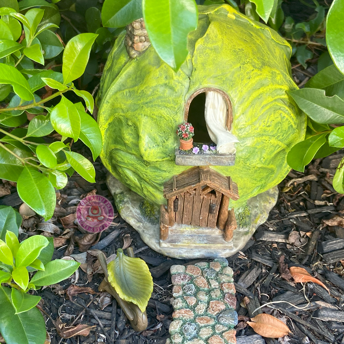 Fairy Garden Leaf Wheelbarrow