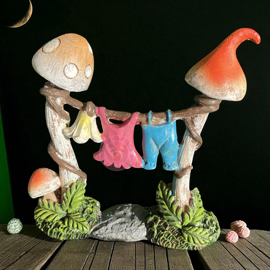 Fairy Garden Mushroom Clothes Line