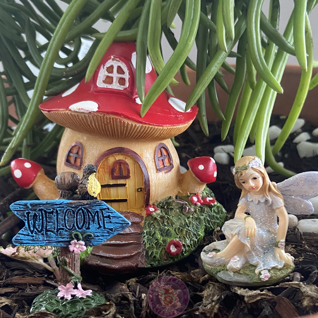 Fairy Garden Mushroom House Kit 3 Piece Set