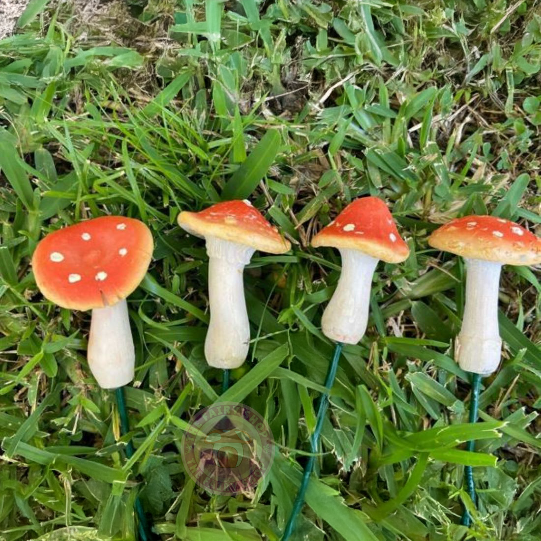 Fairy Garden Mushroom Stakes Set of Four
