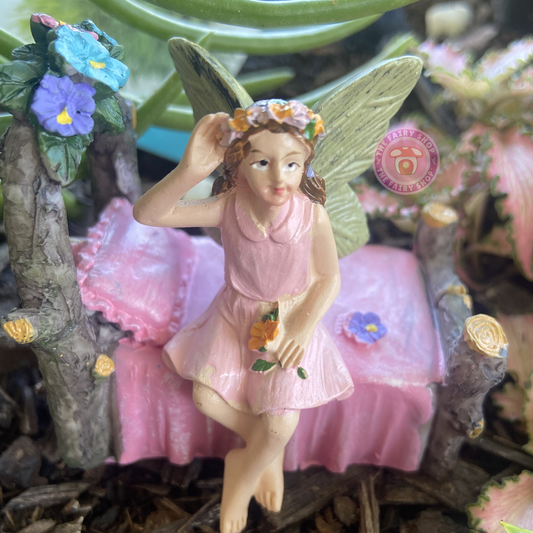 Fairy Garden Pink Fairy Bed