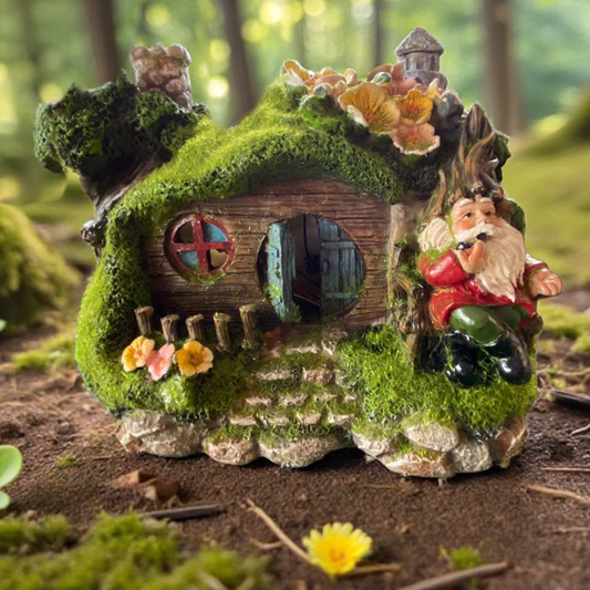 Fairy Garden Solar Gnome House