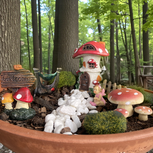 Fairy Garden Starter Kit - Mushroom Set