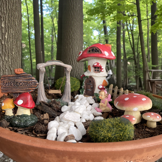 Fairy Garden Starter Kit - Mushroom Set
