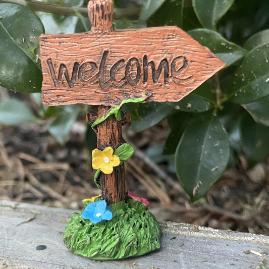 Fairy Garden Woodland Welcome Sign
