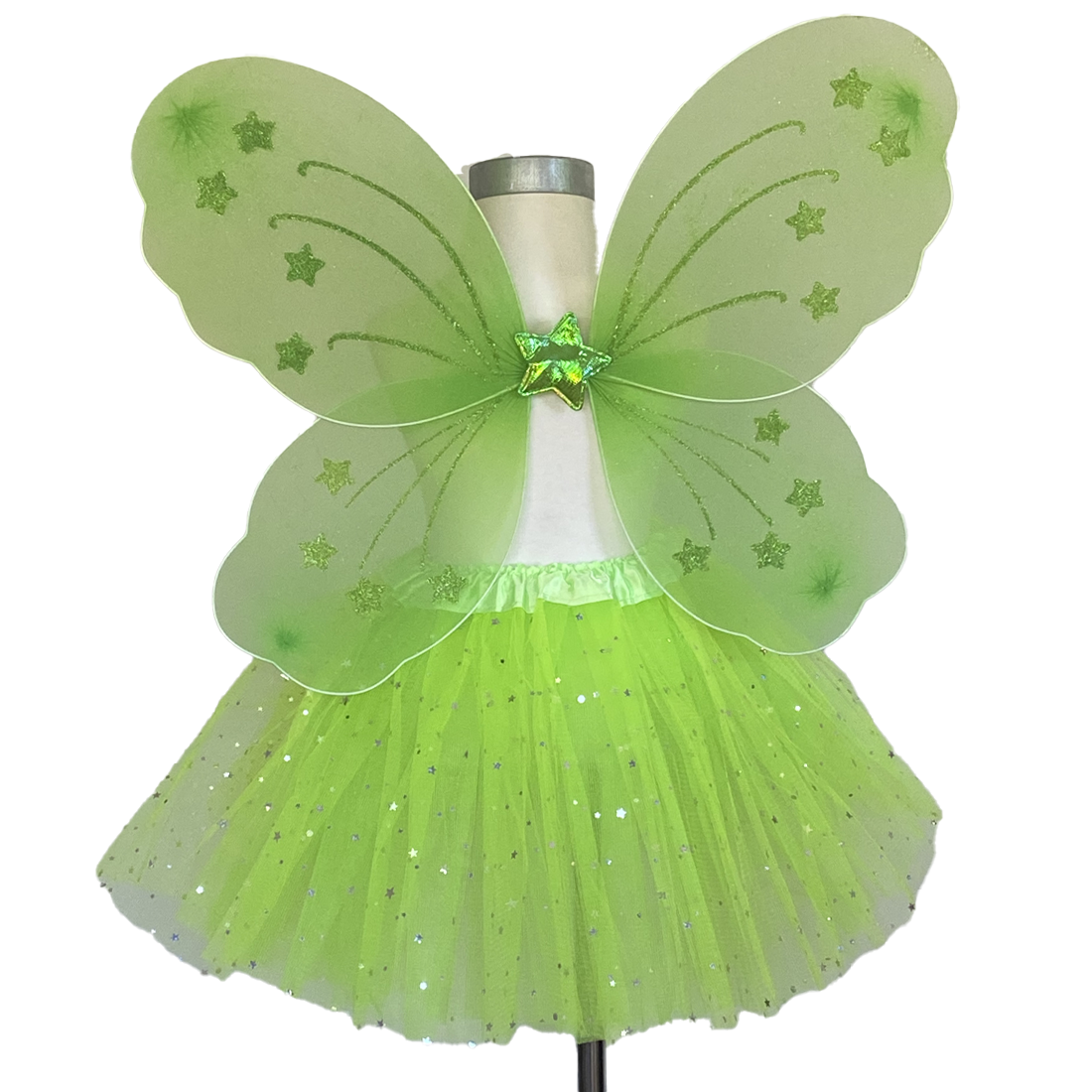 Fairy Green Sparkle Tutu and Wing Set