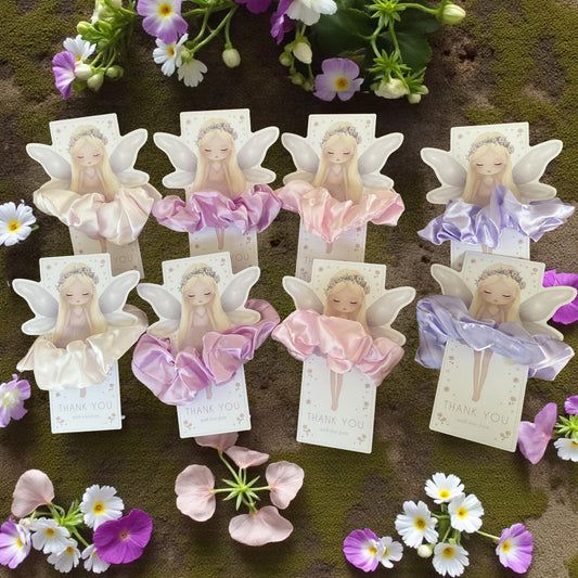 Fairy Ballerina Scrunchie and Card Set of 8