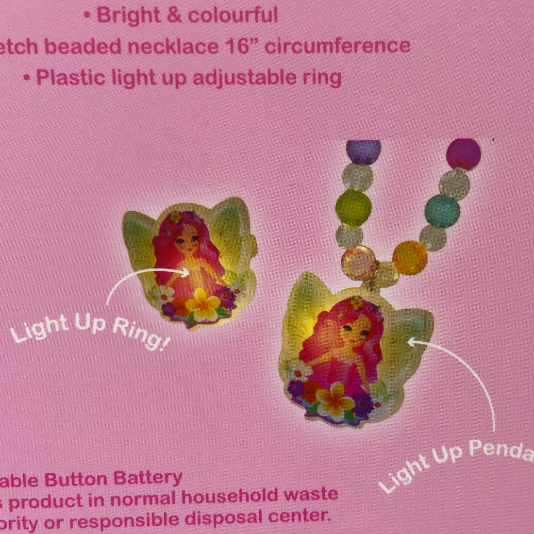 Fairy Magic Light Up Necklace & Ring Set