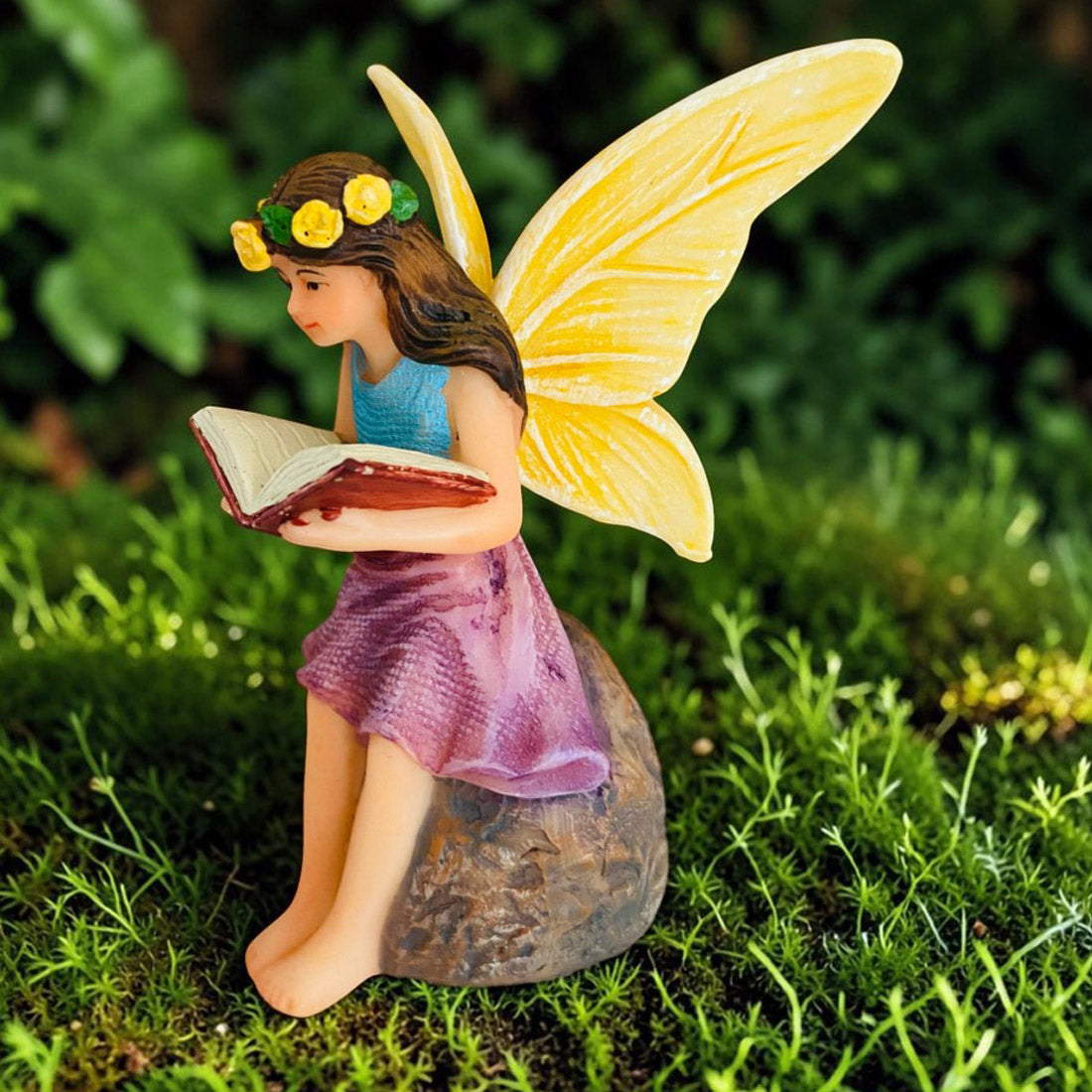 Fairy Reading a Book Figurine