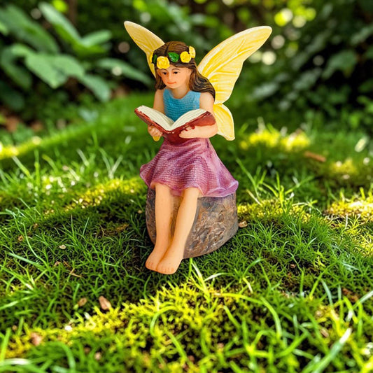 Fairy Reading a Book Figurine