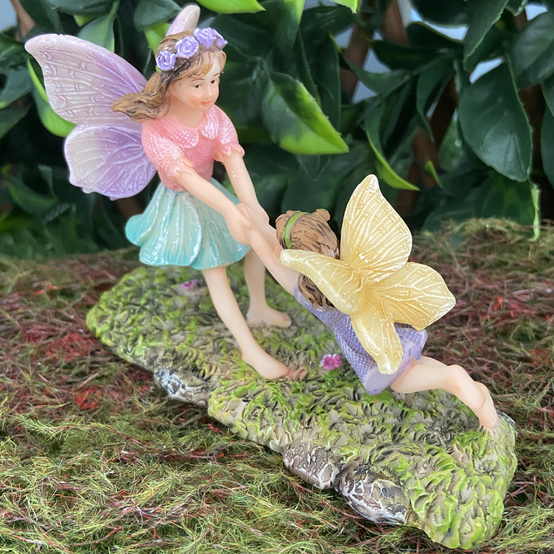 Fairy Sisters Playing Figurine