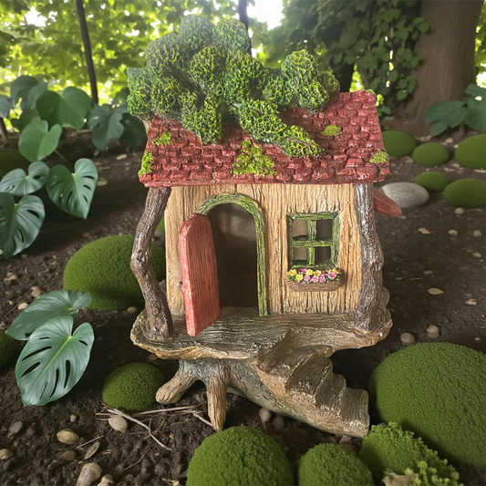 Fairy Tree House With Opening Door