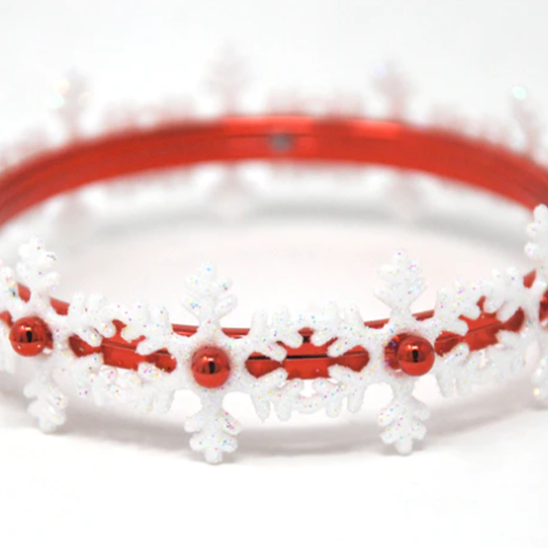 Festive Snowflake Glitter Bangle
