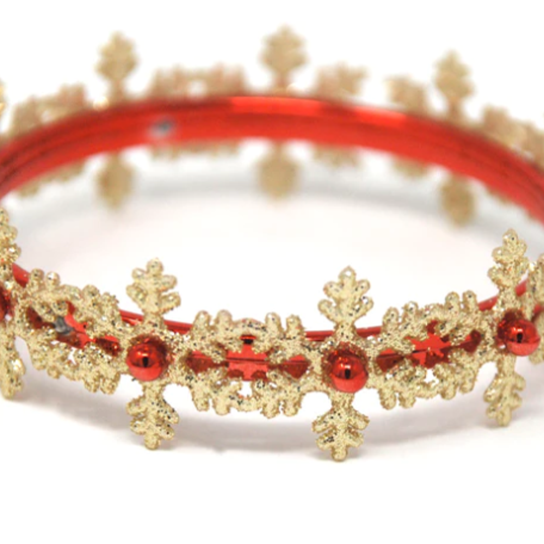 Festive Snowflake Glitter Bangle