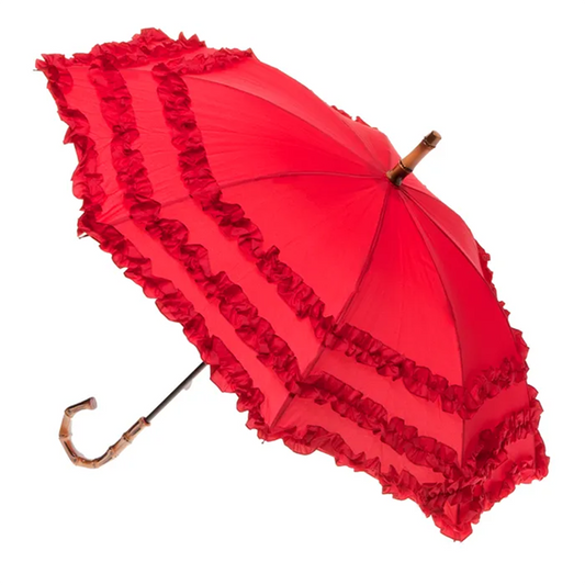 Fifi Bambina Kids Multi Frill Red Umbrella