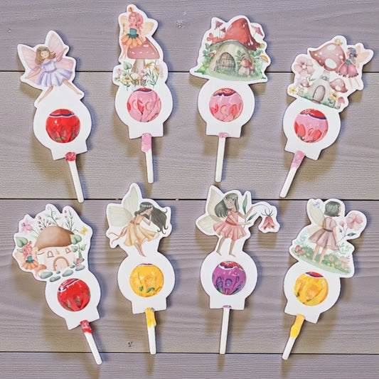 Flower Fairy Birthday Lollipop Party Favour 8PK