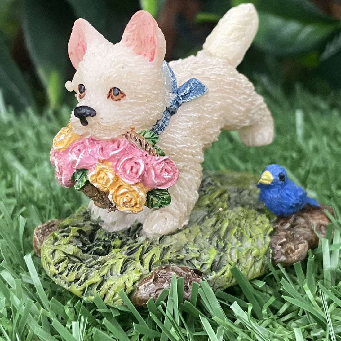 Flower Fairy Caroline With Flowers and Her Puppy Set
