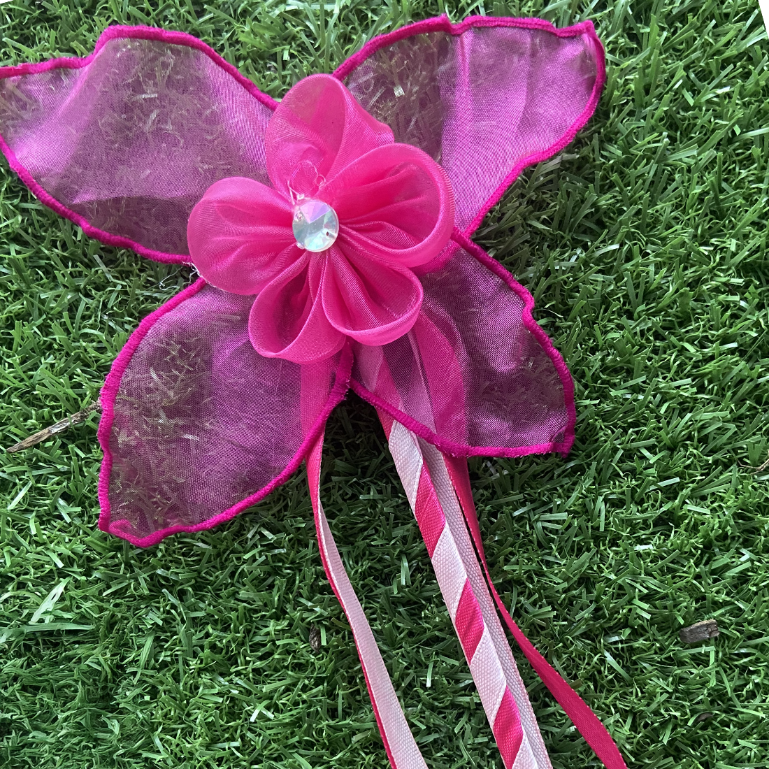 Fuchsia and Pale Pink Handmade Fairy Wand