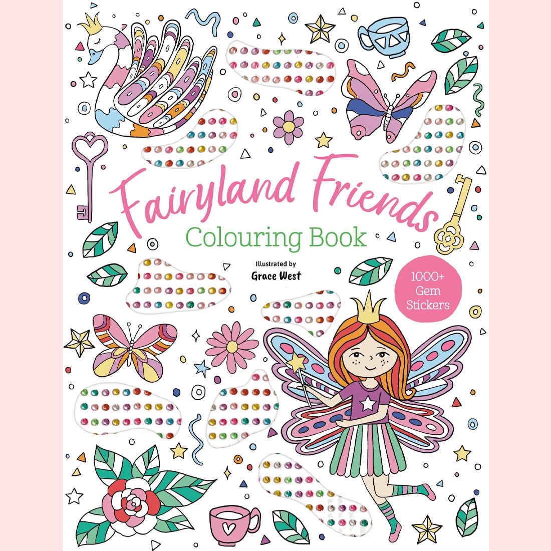 Gem Sticker Colouring Book - Fairyland Friends