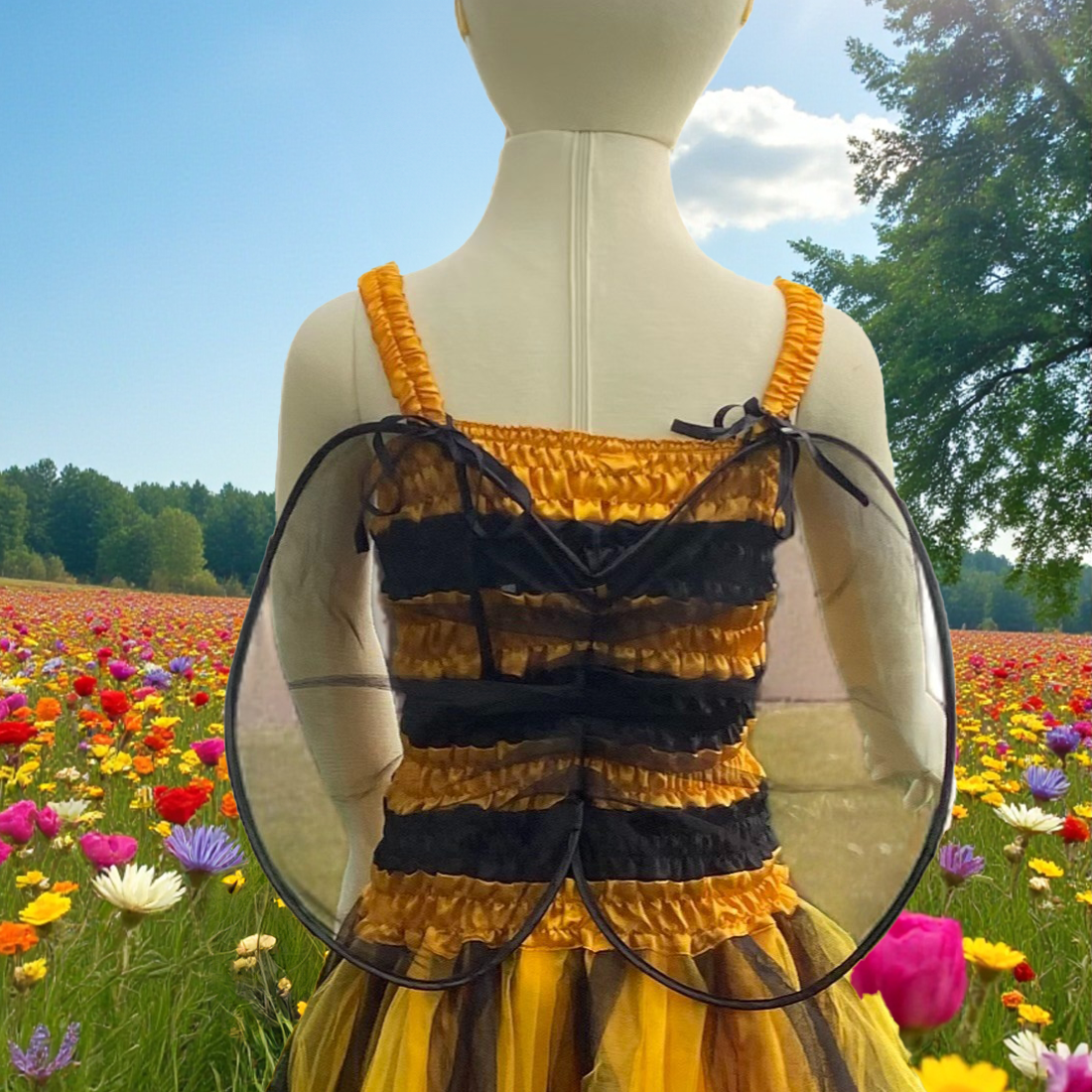 Girls Bee Fairy Dress Costume
