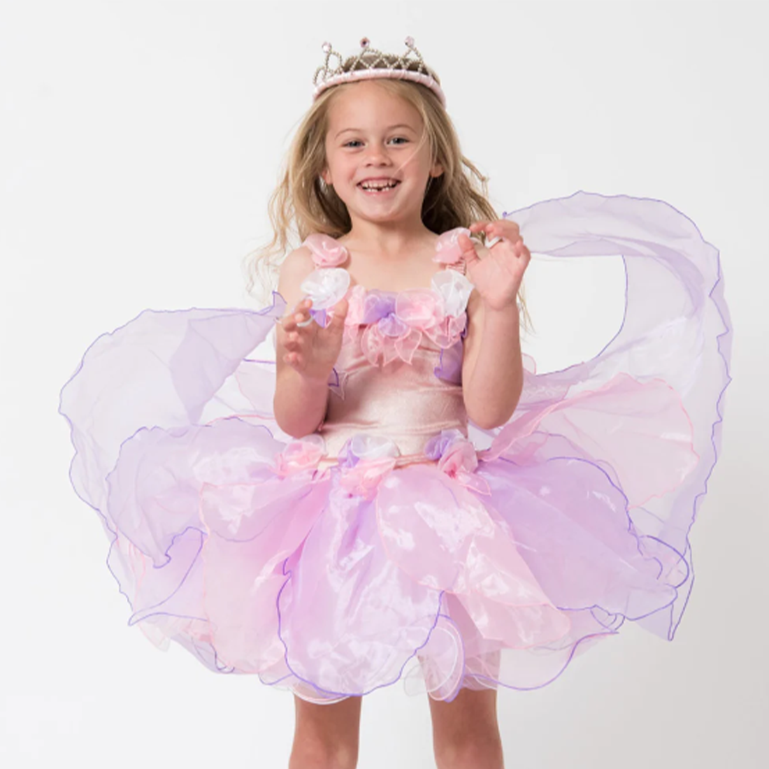 Girls Forest Fairy Dress - Pale Pink and Lilac