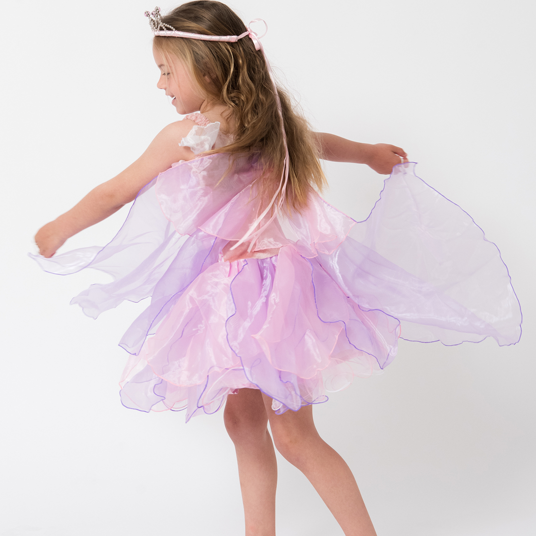 Girls Forest Fairy Dress - Pale Pink and Lilac