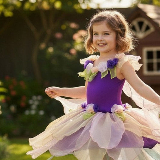 Girls Pink and Purple Forest Fairy Dress