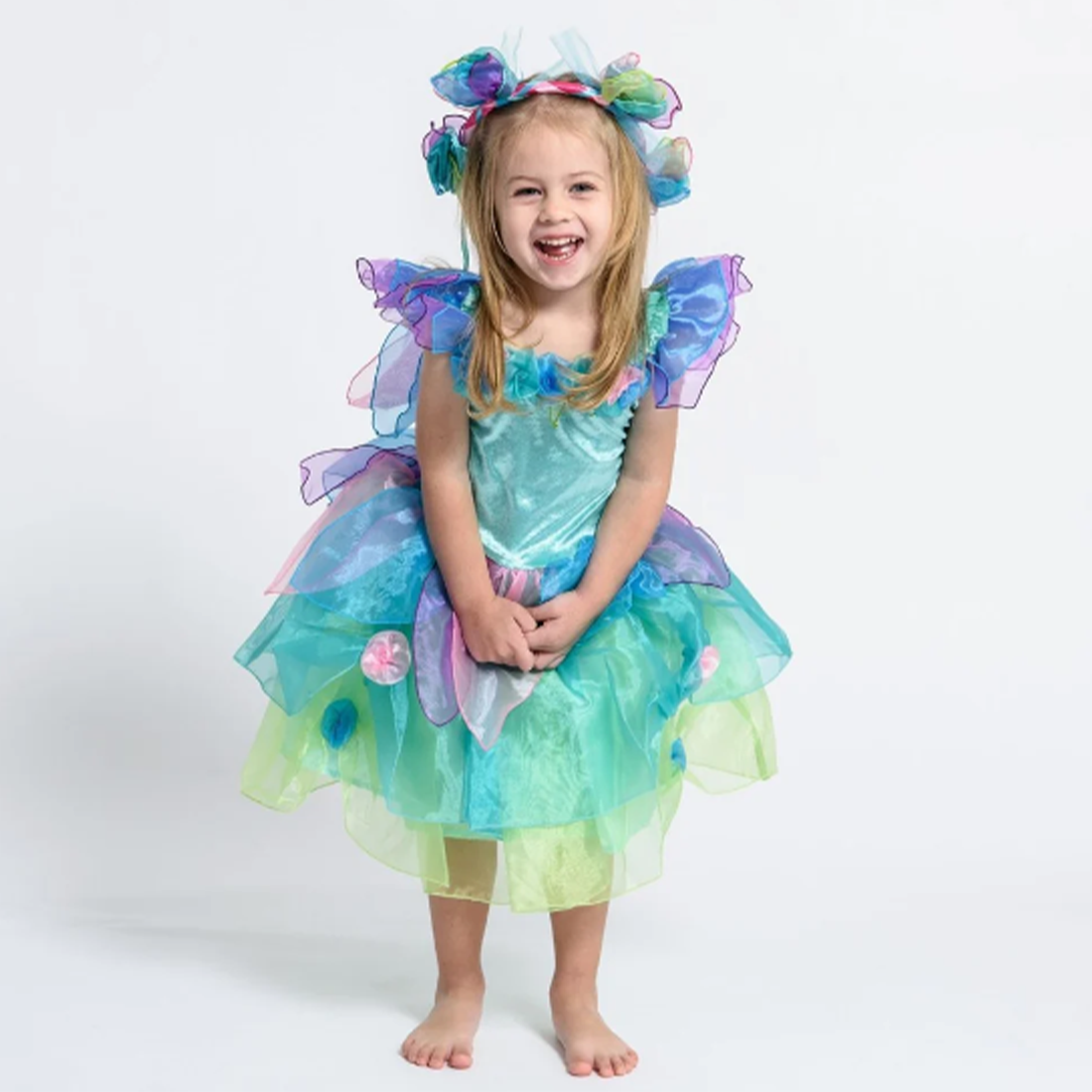 Girls Turquoise Paris Daisy Fairy Dress