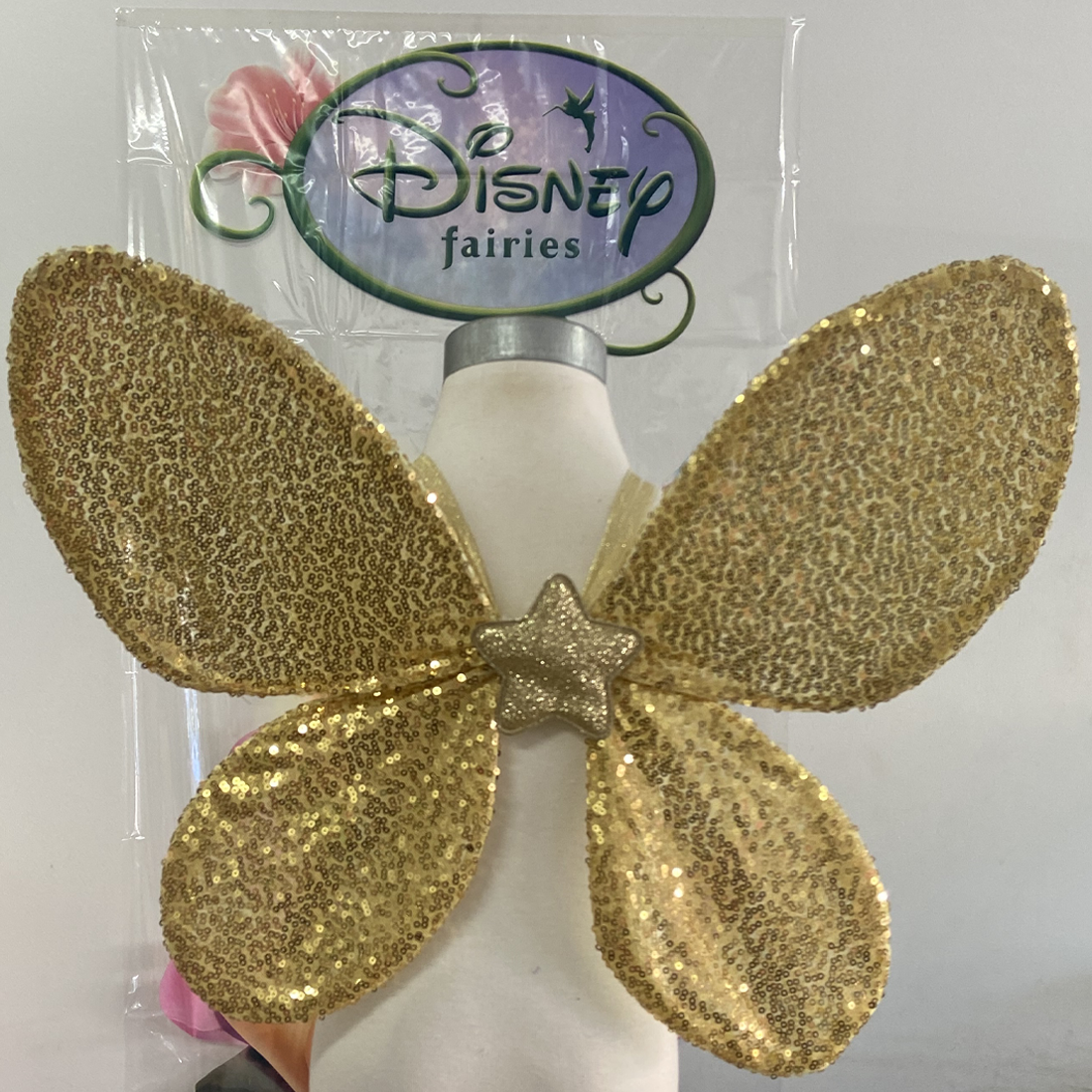Gold Sequin Wings and Glitter Star Wand Set