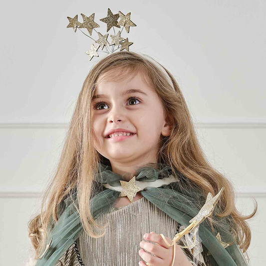 Gold Star Christmas Headband