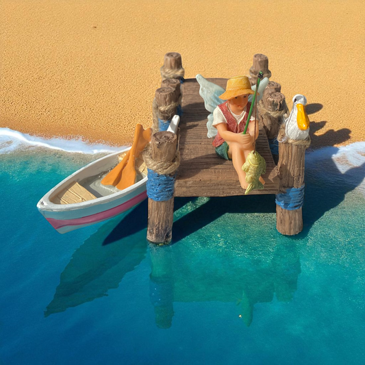 Gone Fishing Fairy Garden Three Piece Set