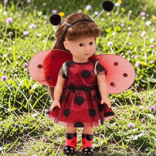 Gotz Dolls Clothing/Accessory Set Size XS Ladybug