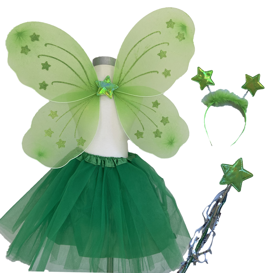Green Fairy Tutu Wing Wand Headband Dress Up Set The Fairy Shop Green Fairy Tutu Wing Wand Headband Dress Up Set The Fairy Shop