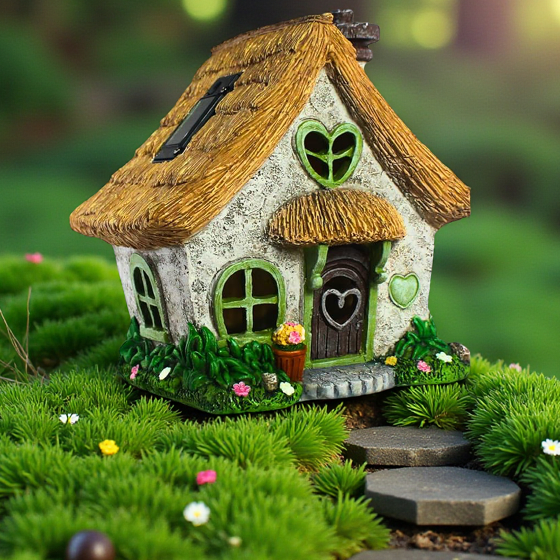 Green Solar Fairy Cottage House