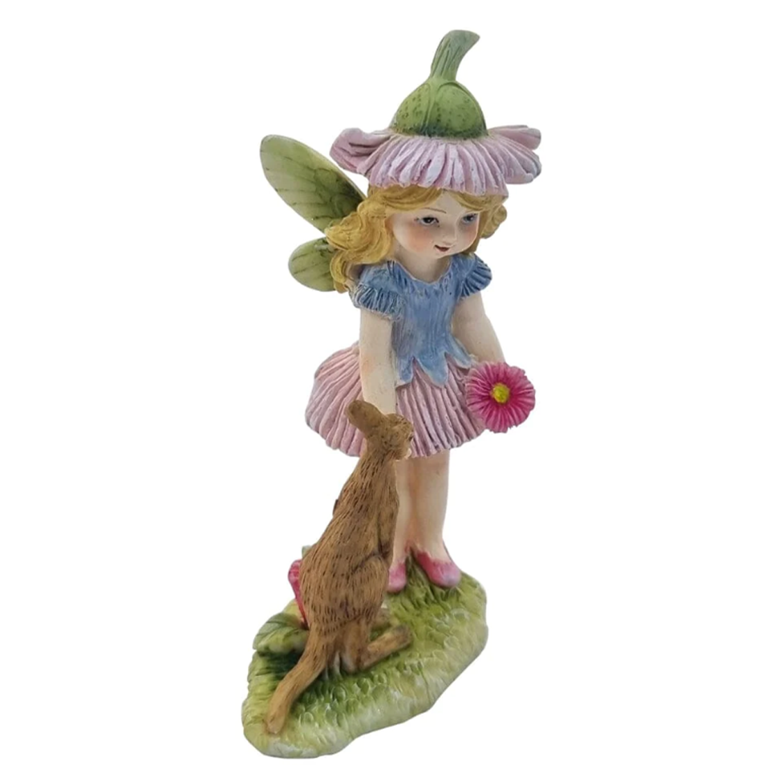 Gum Blossom Fairy with Kangaroo Figurine