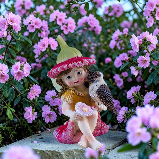Gum Blossom Fairy with Kookaburra Figurine