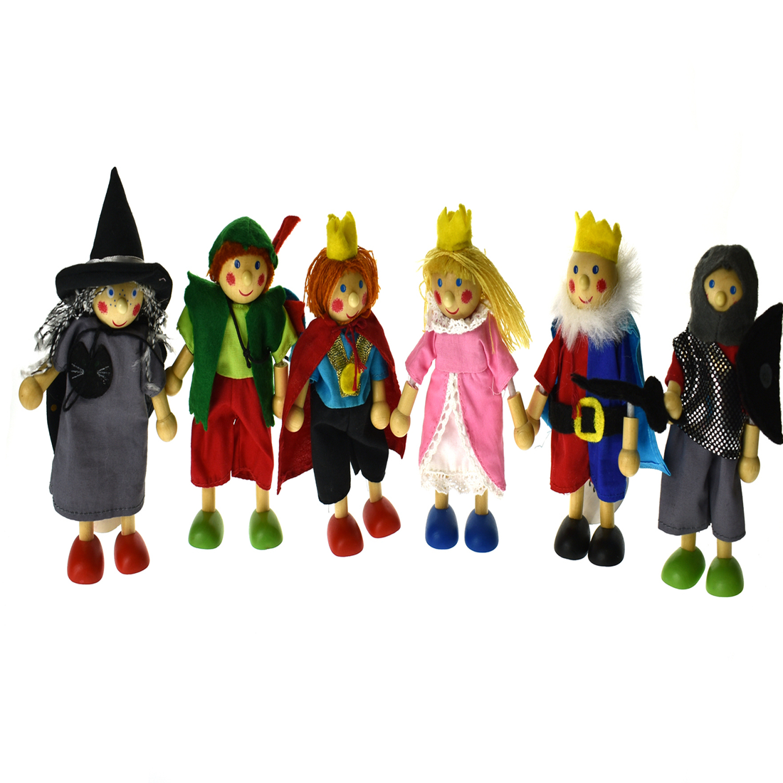 Handmade Castle Bag Basket With Fairytale Figurines Set