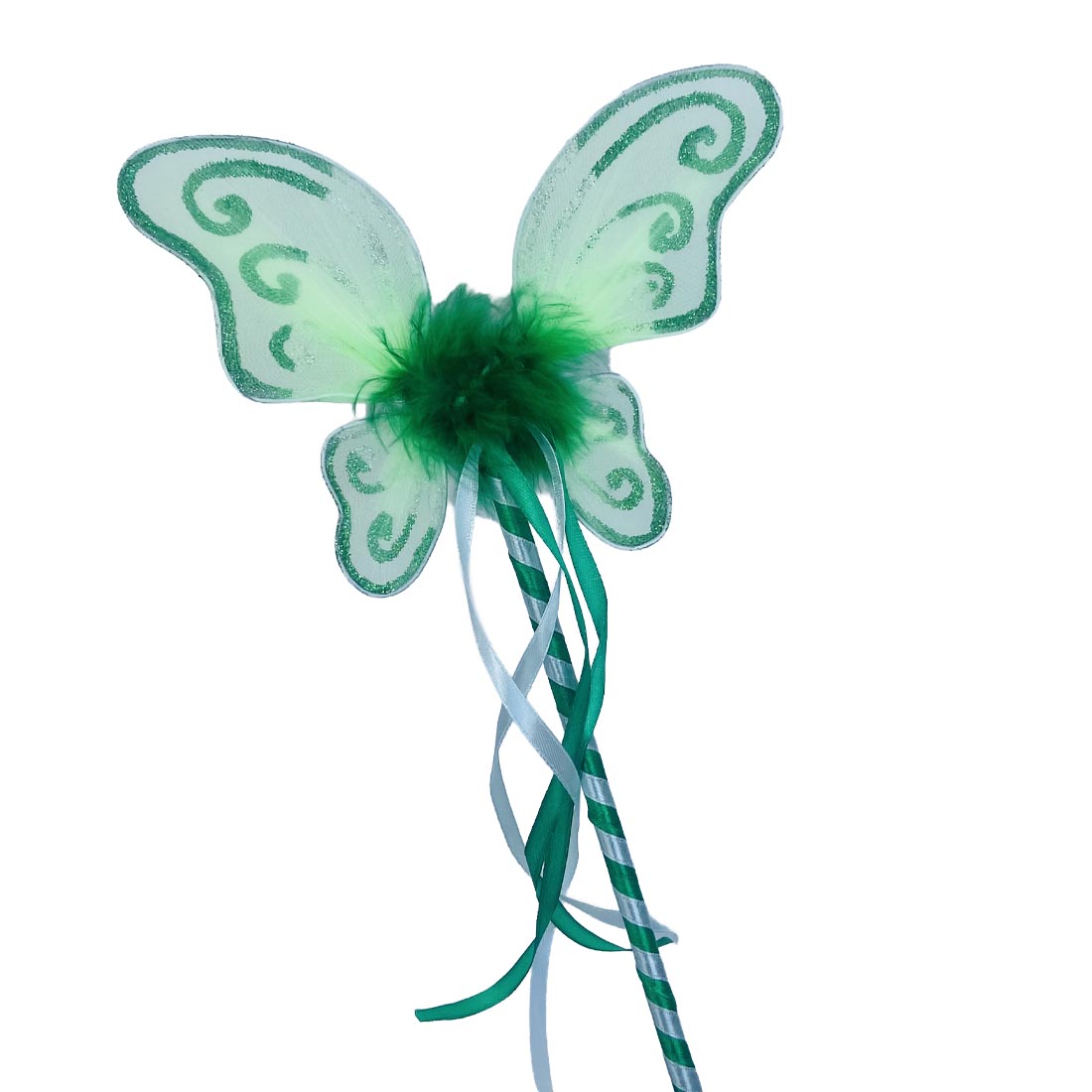 Handmade Green Butterfly Glitter Fairy Wand