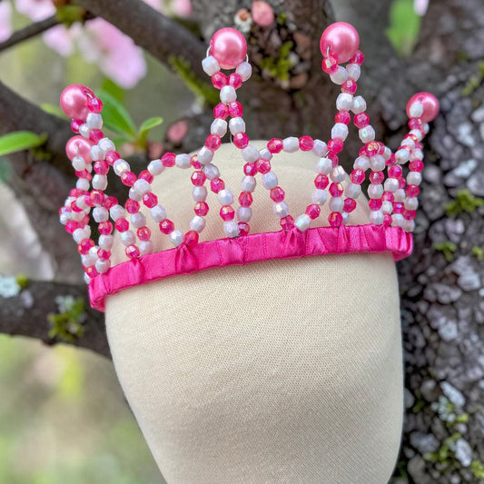 Handmade Hot Pink Princess Tiara Crown