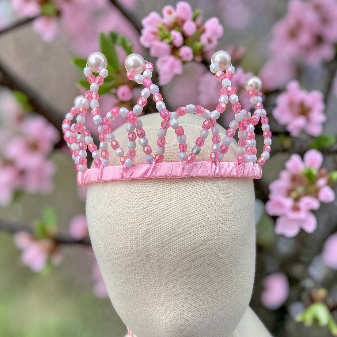 Handmade Light Pink Princess Tiara Crown